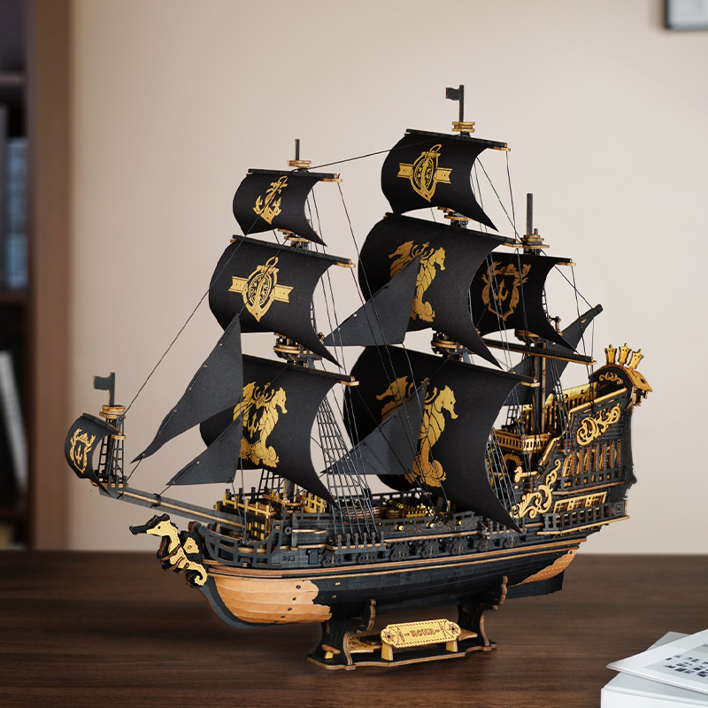 ROKR MCB02 The Seahorse Barque 3D Wooden Puzzle