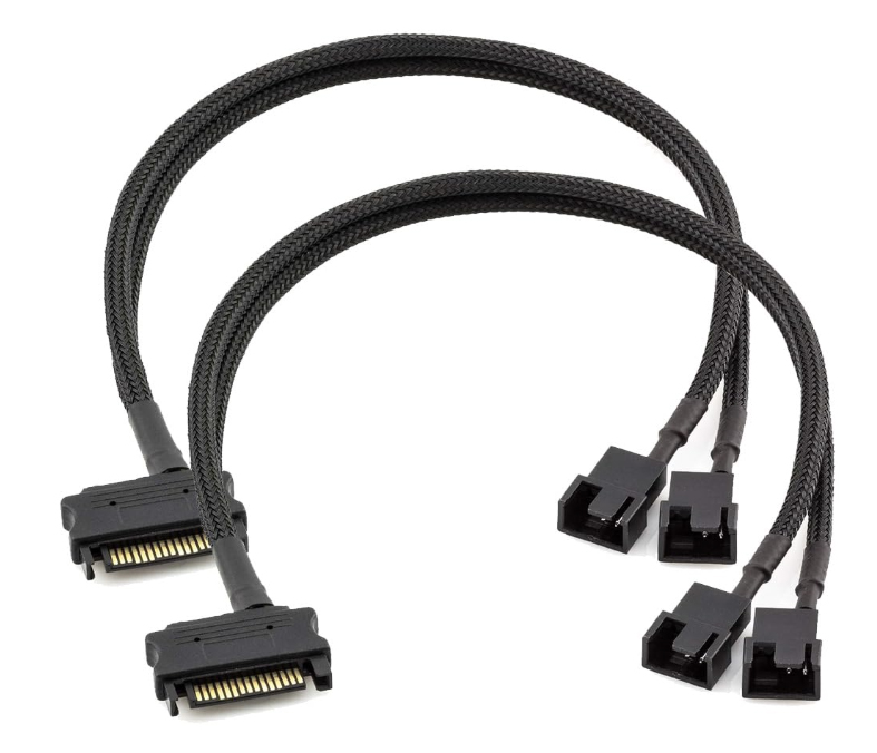 iCAN Internal Fan Power Splitter Cable for two CPUS, 1FT