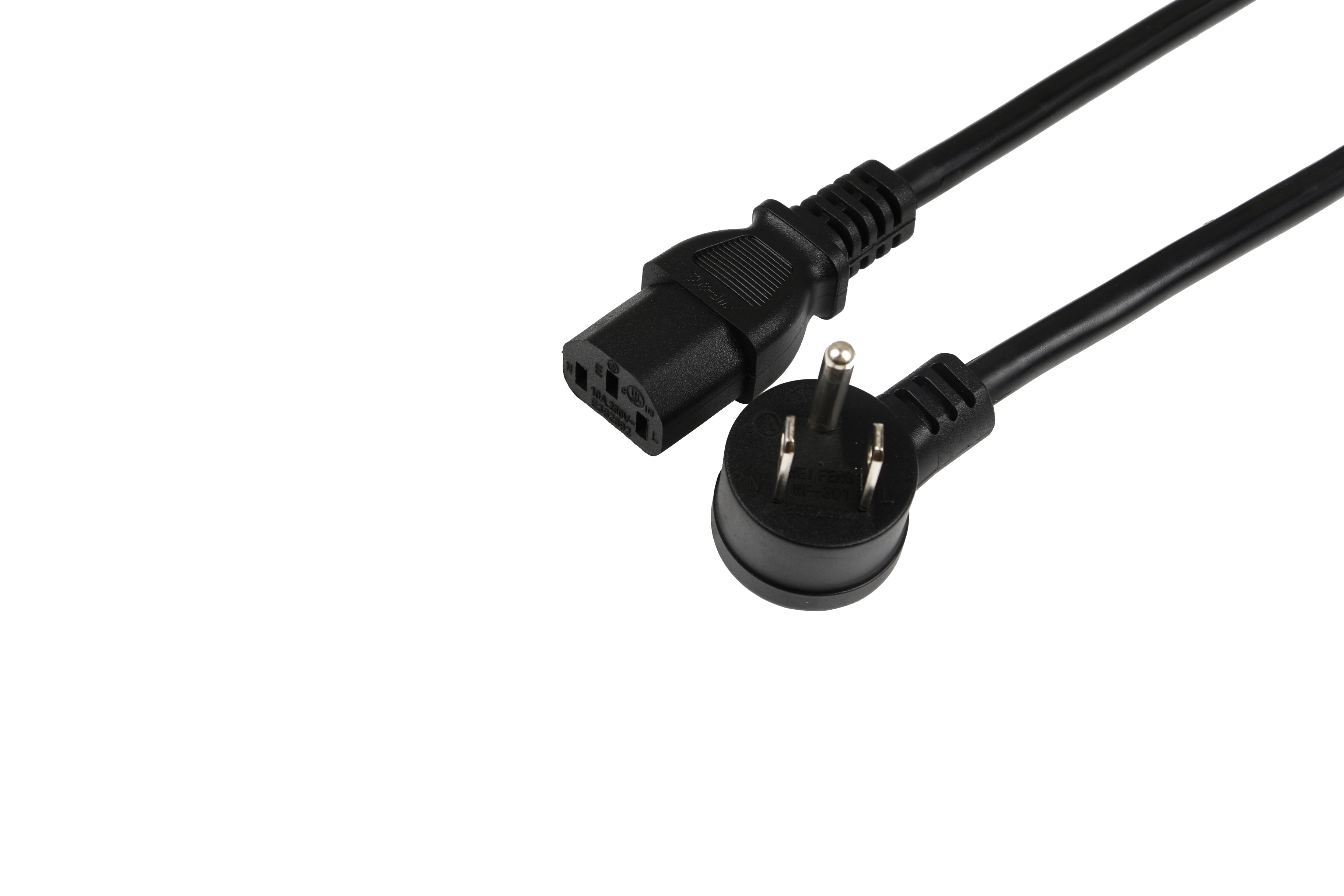 Câble d'alimentation externe pour ordinateur coudé à 45 degrés iCAN, cordon 18 AWG, 6 pieds