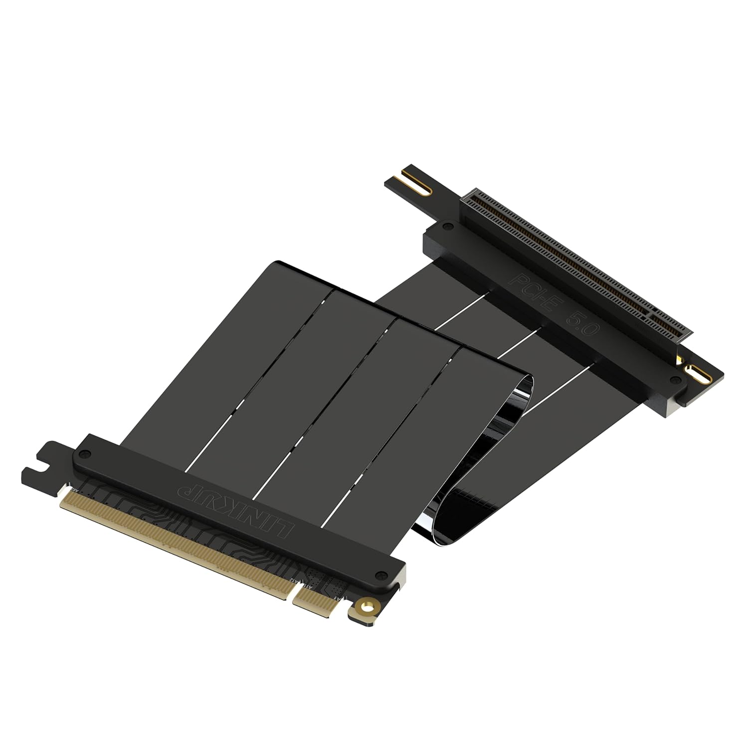 Câble d'extension PCIe 5.0 LINKUP-AVA5, Prêt pour l'avenir pour le montage vertical des GPU Gen 5, Vitesse x16 128 Go/s avec...