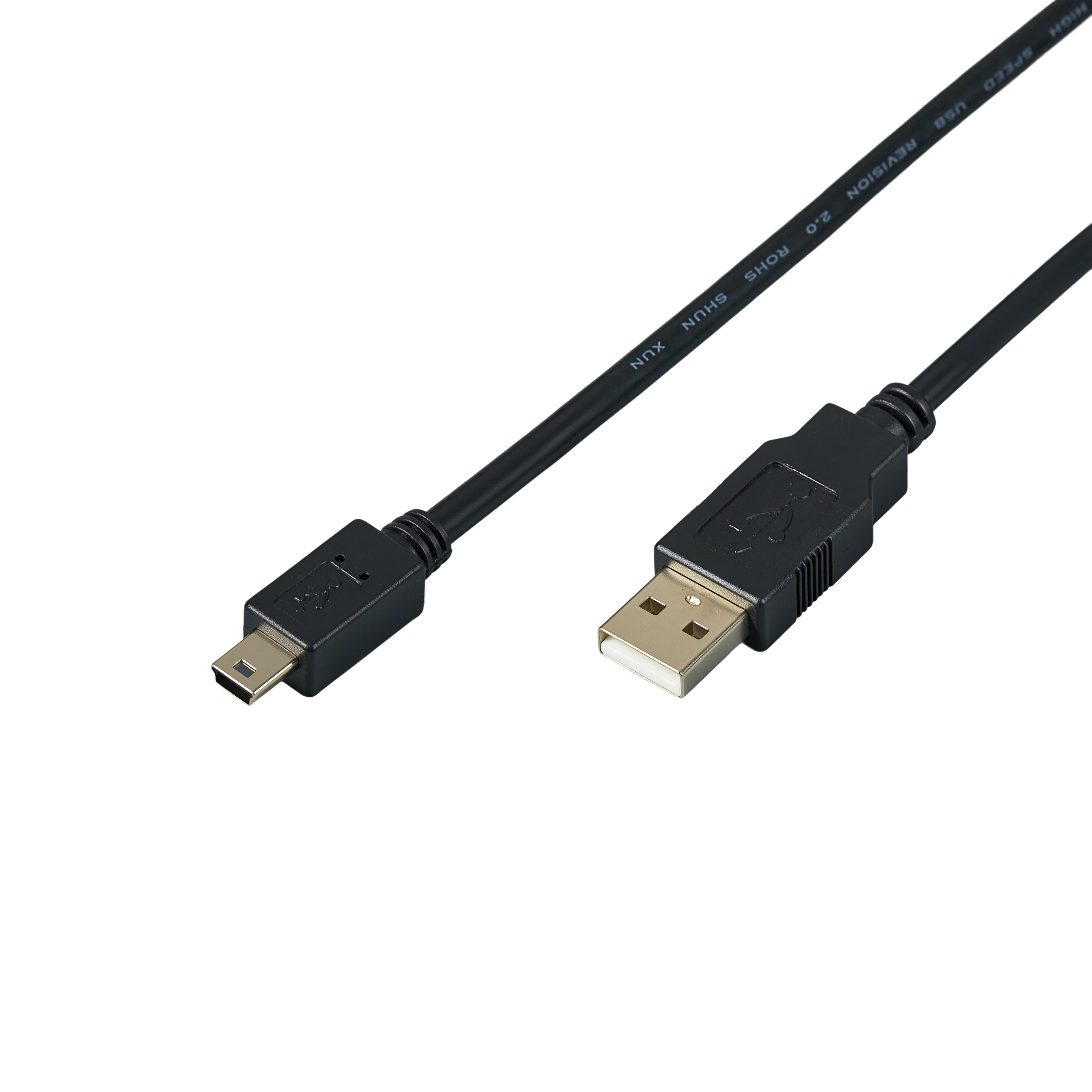 iCAN USB 2.0 Type-A Male to Mini B Male Cable, 6ft