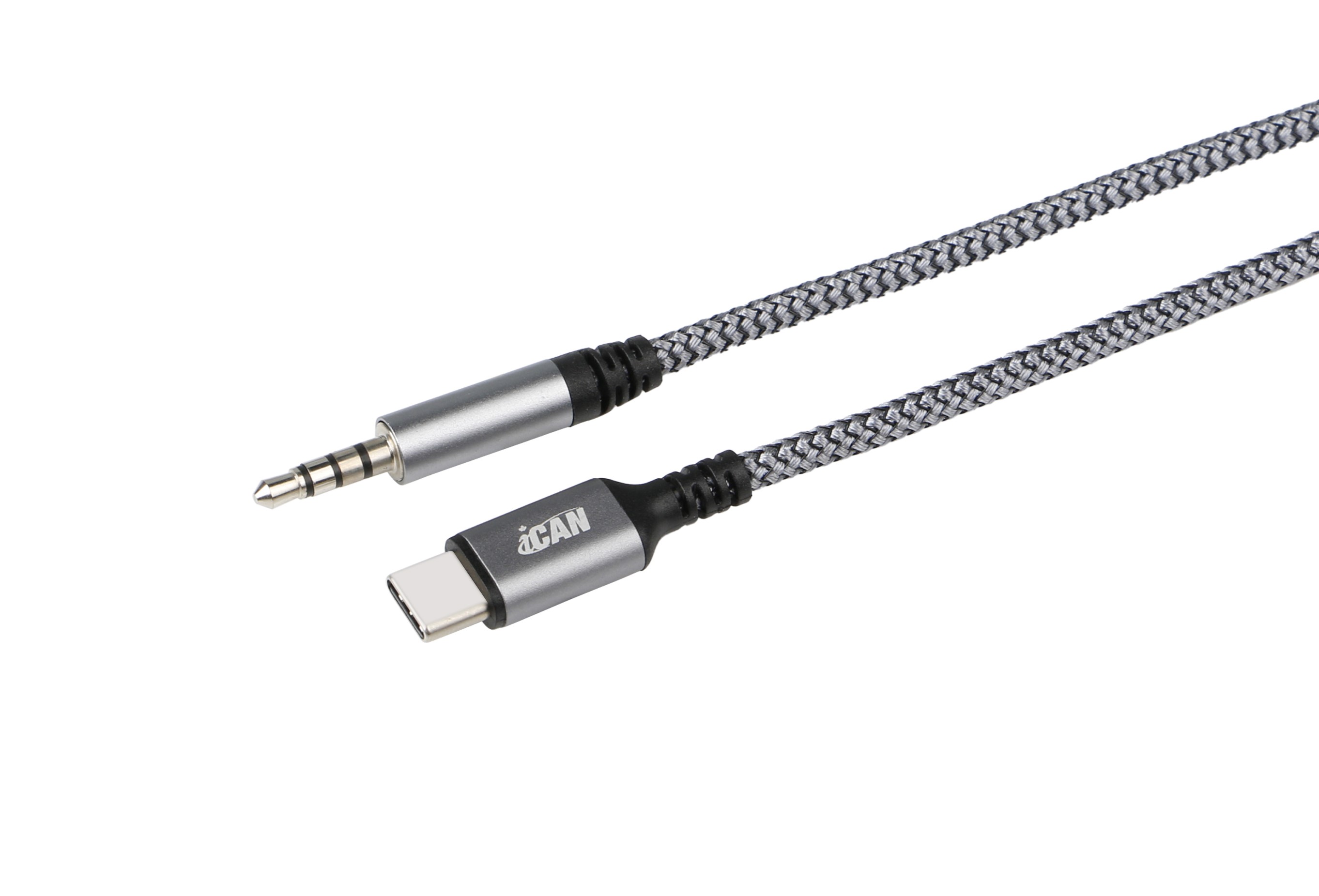 Câble audio iCAN USB Type-C vers 3,5 mm, 6 pieds(Open Box)