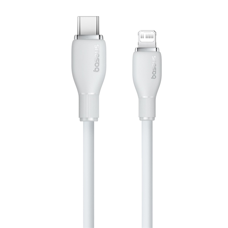 Câble de charge rapide Baseus Pudding Series USB Type-C vers IP 20 W, 1,2 m, blanc stellaire