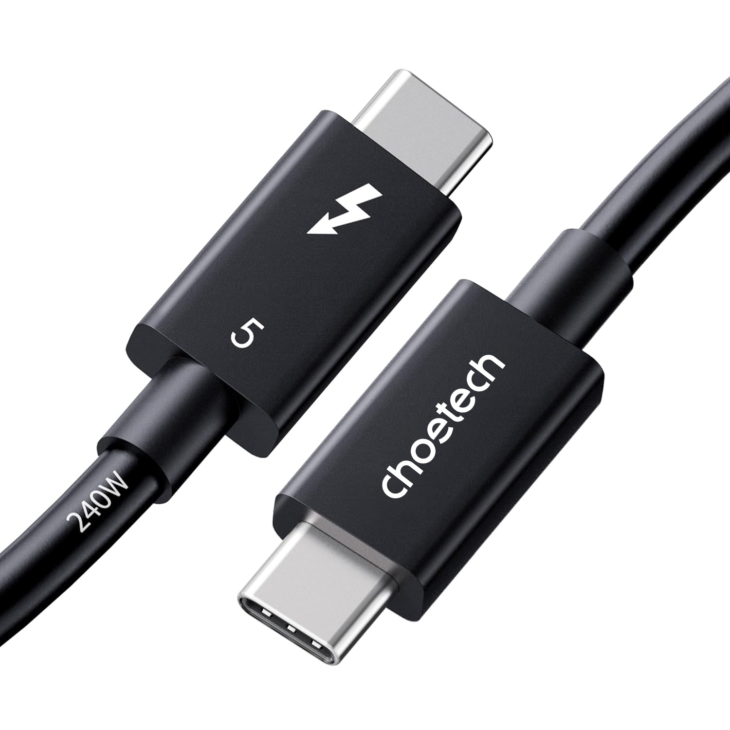 [Certifié Intel] Câble Choetech Thunderbolt 5 USB Type-C vers Type-C, 8K 120 Gbit/s, 1 m