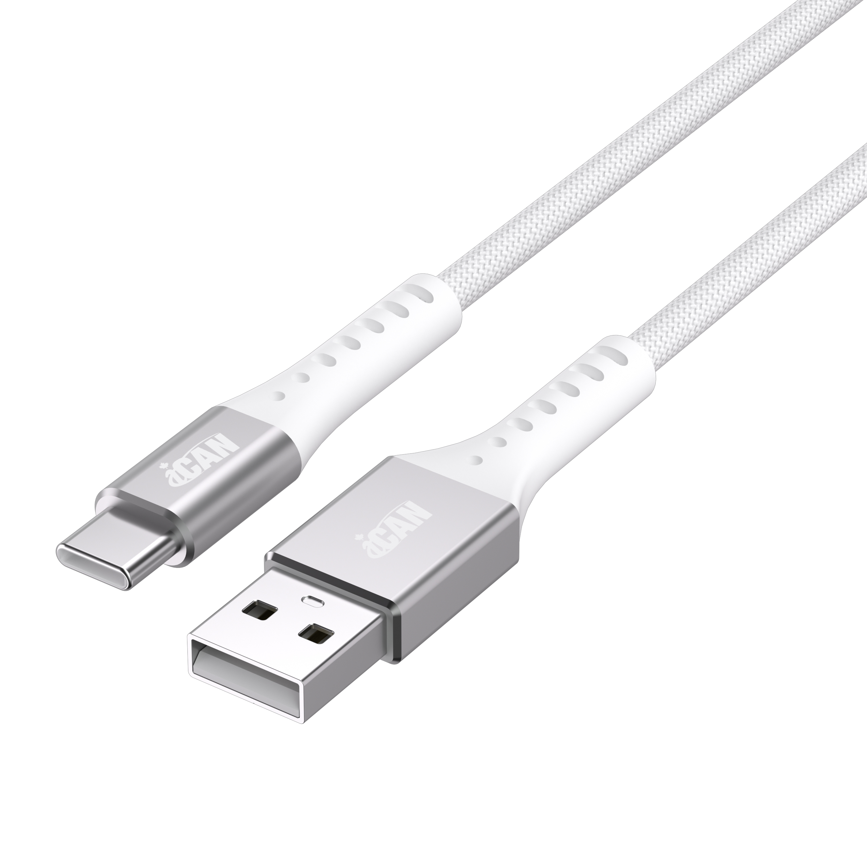 iCAN USB 2.0 Type-A Male to Type-C Male Cable, 15W, 3ft