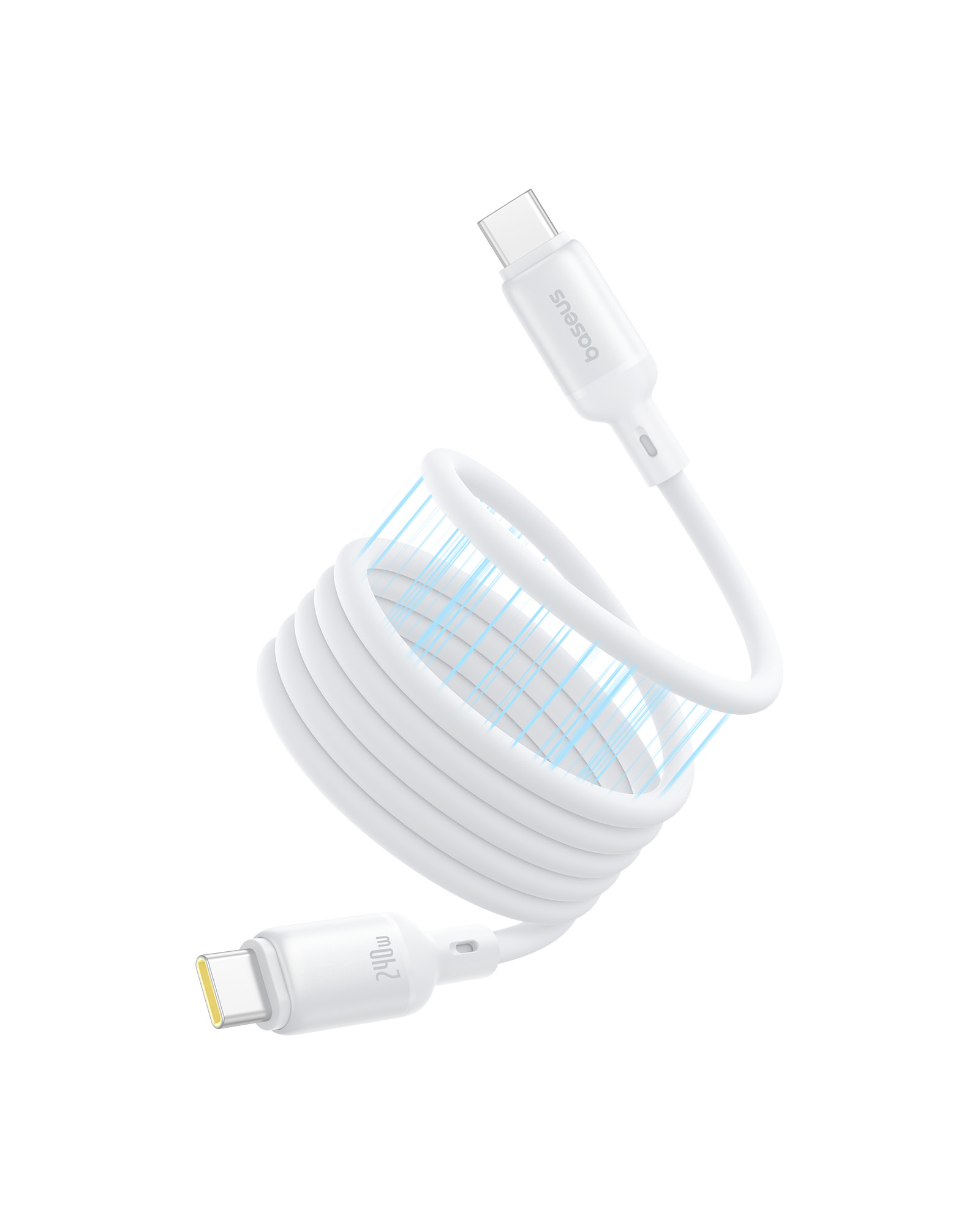Baseus Câble magnétique en silicone liquide, USB-C vers USB-C(Open Box)