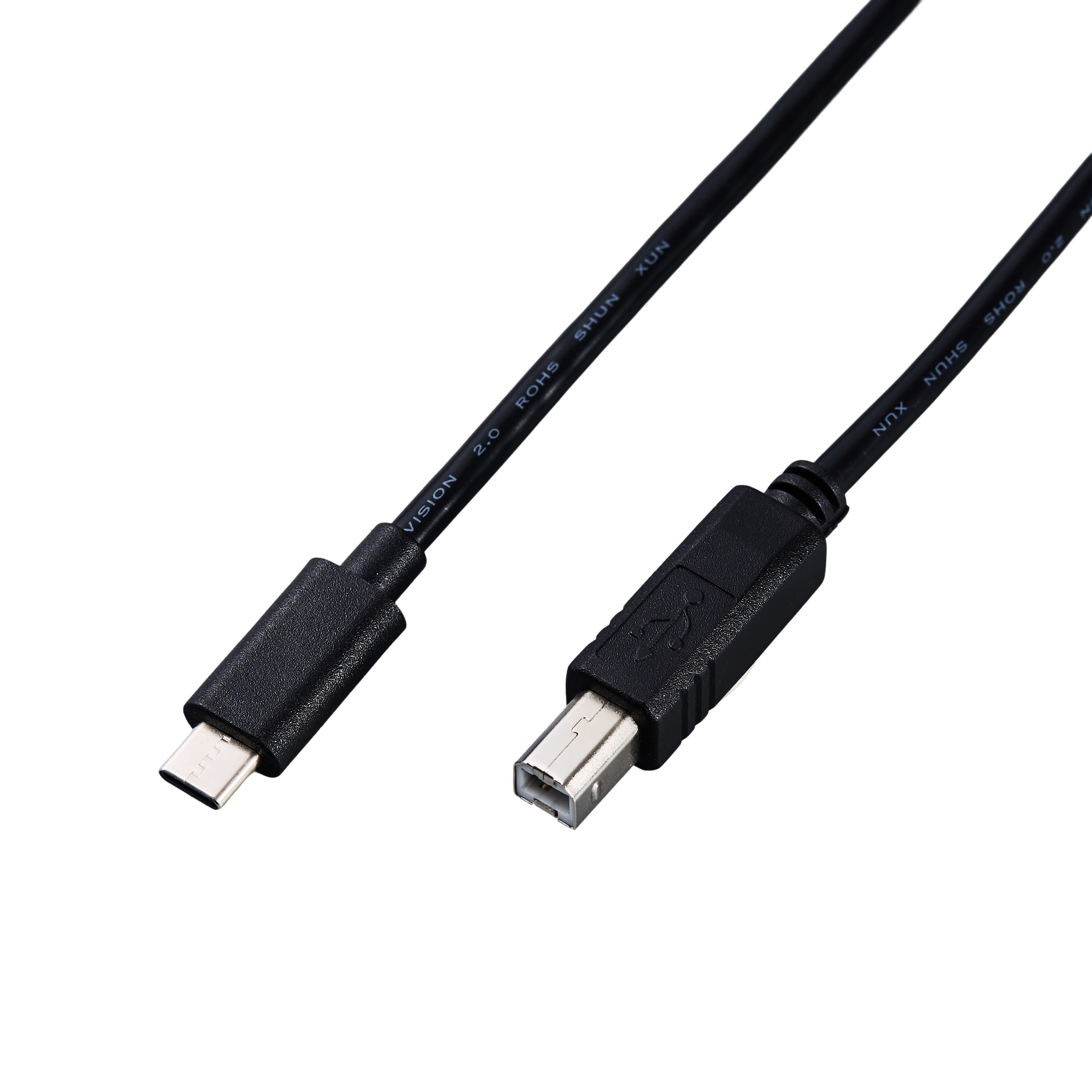 iCAN USB 2.0 Type-C Male to Type-B Male Cable, 15ft
