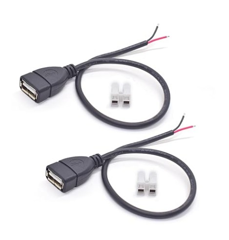 Câble USB 2.0 Type-A vers embout libre avec connecteur 2 positions