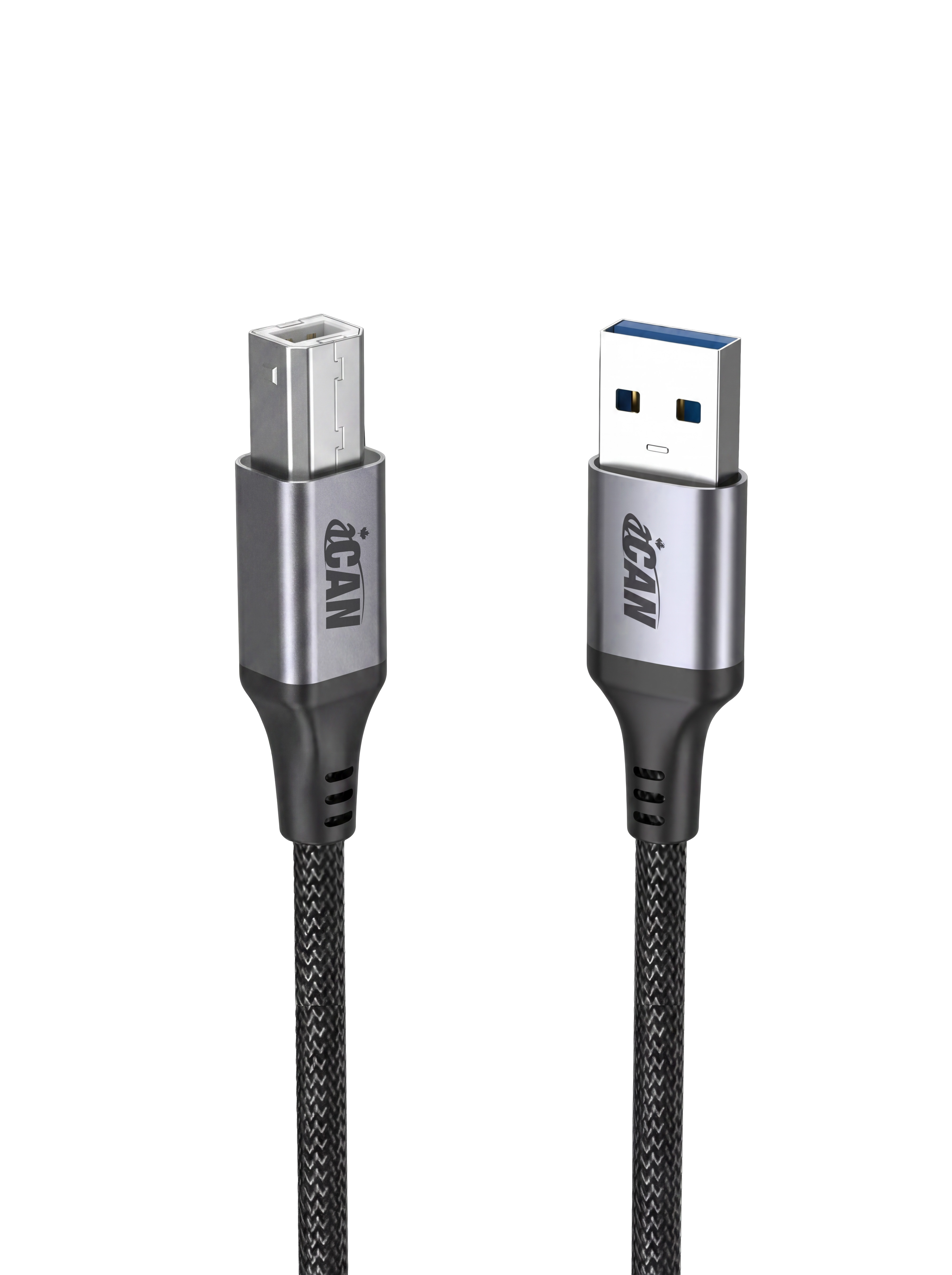 iCAN USB 2.0 Type-A Male to Type-B Male Cable, 6ft