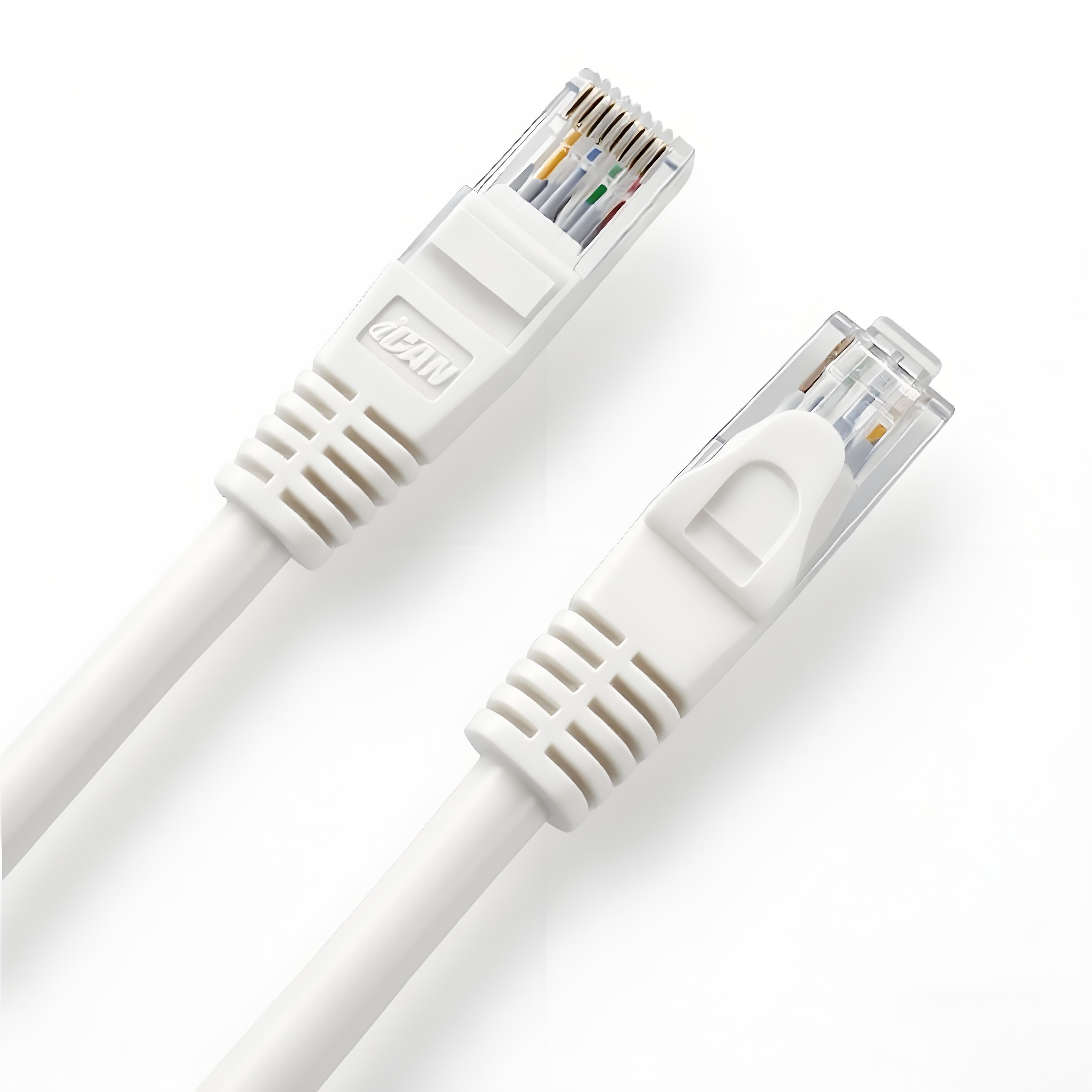 iCAN CAT6 High Speed Ethernet Cable,1000Mbps 26AWG, 7FT, White