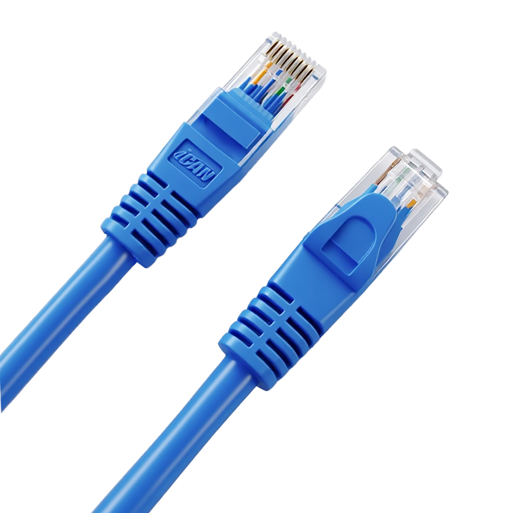 Câble Ethernet haute vitesse iCAN CAT6, 1 000 Mbit/s, 26 AWG, 7,6 m, bleu