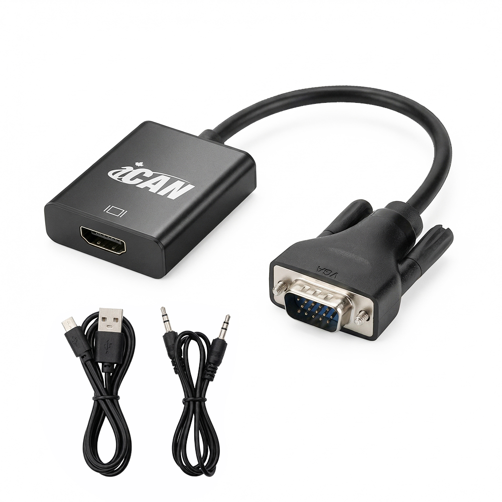Adaptateur iCAN VGA vers HDMI, mâle vers femelle(Open Box)