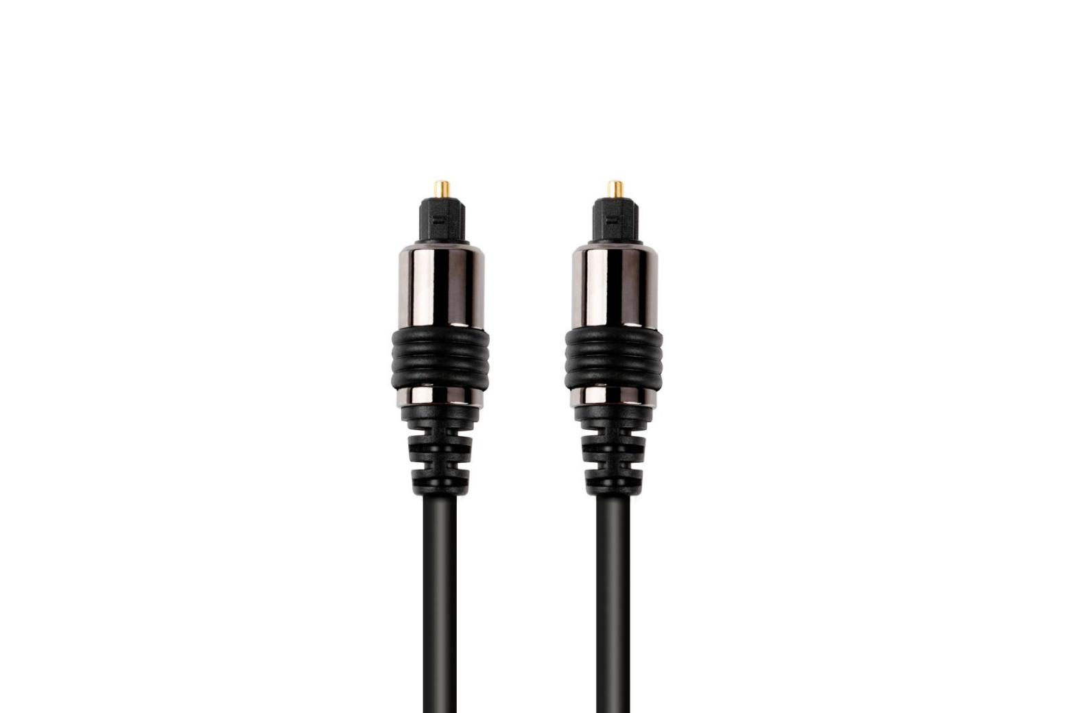iCAN PREMIUM, câble connecteur en métal argenté Toslink 5,0 mm, M/M, 6 pieds