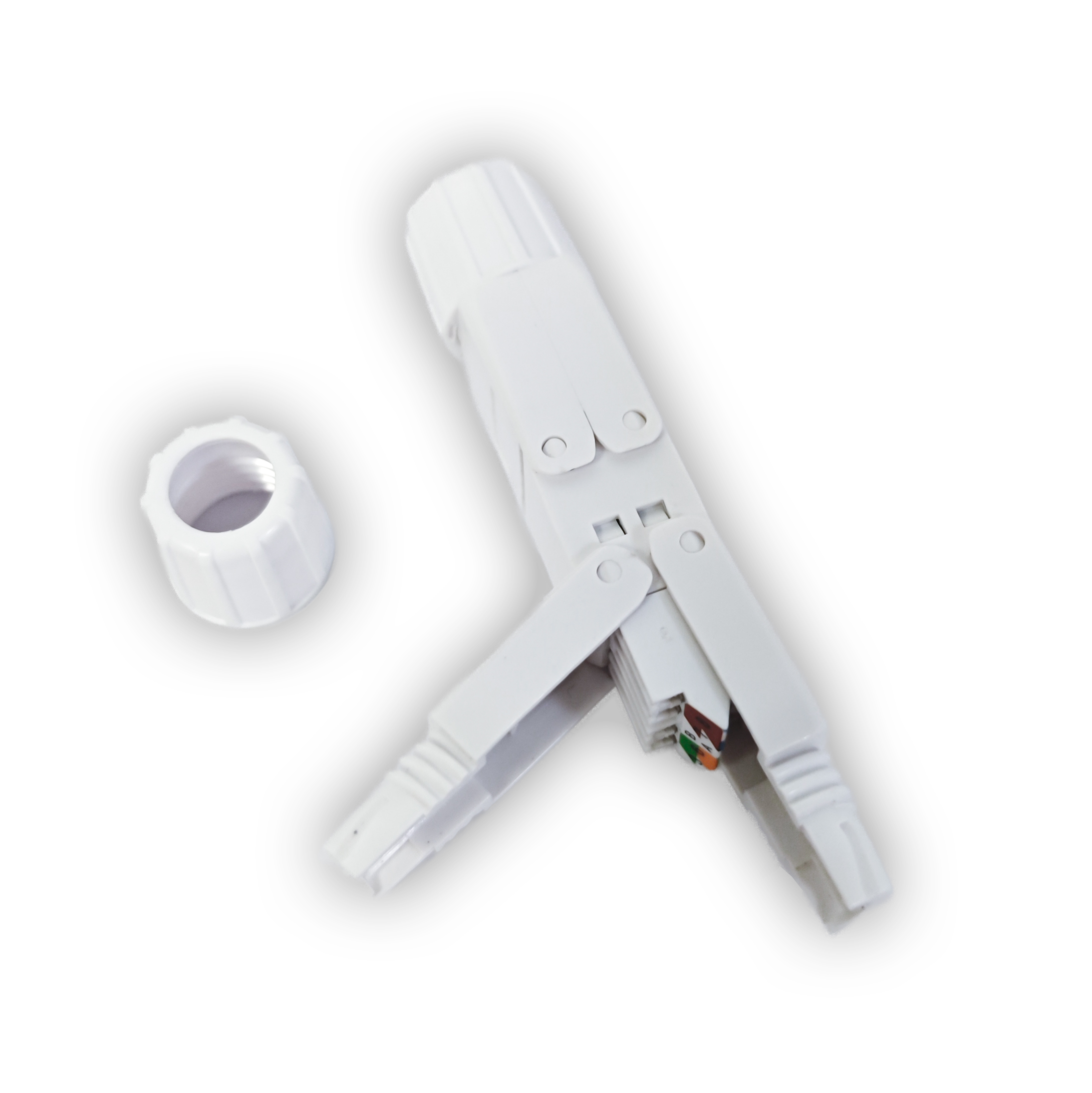 iCAN Cat6A Coupler, Tool-Free Ethernet Coupler, Support PoE, 1000 Mbps, 500 MHz, White