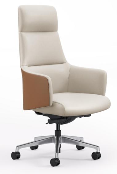 Chaise de bureau Sunon CTY82SP, cuir EPU, réglage de la base, dossier inclinable synchrone STG