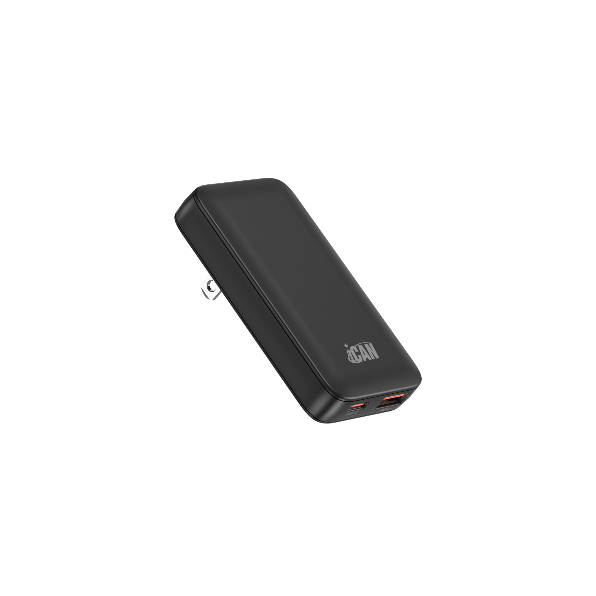 iCAN Chargeur mural USB plat à deux ports 65 W(Open Box)