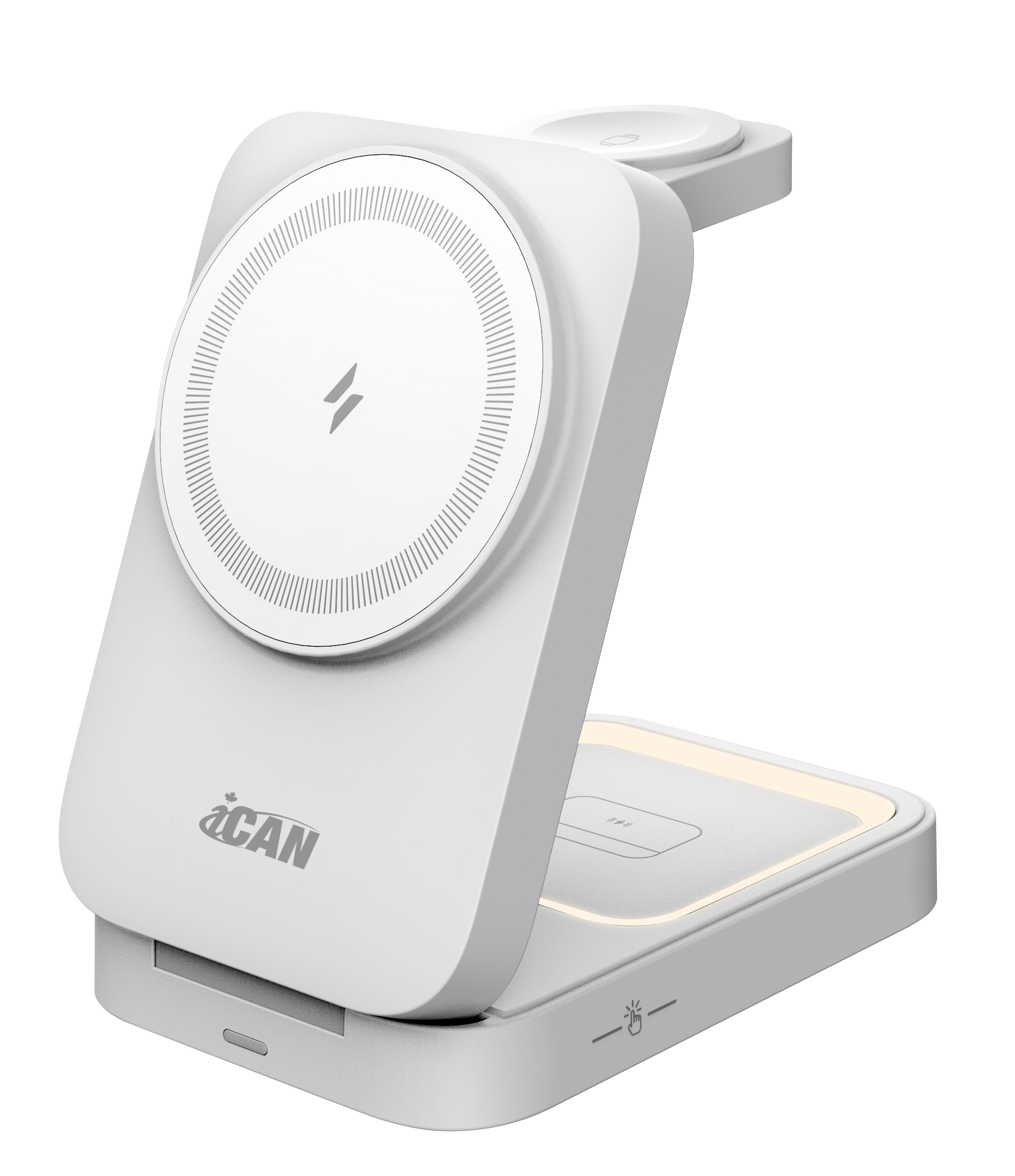 iCAN Support de charge sans fil magnétique pliable 3 en 1 15 W(Open Box)
