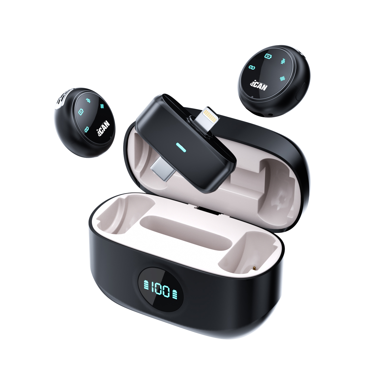 iCAN PM-K31 PRO Wireless Lavalier Microphone