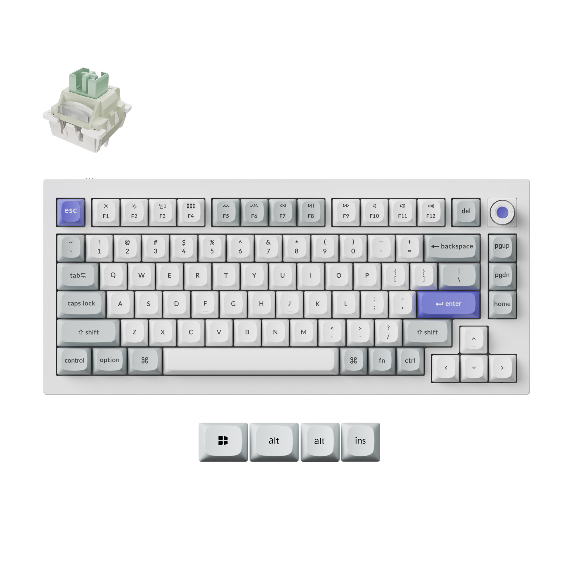 Keychron Q1 HE 8K 75 % Clavier Interrupteurs magnétiques(Open Box)