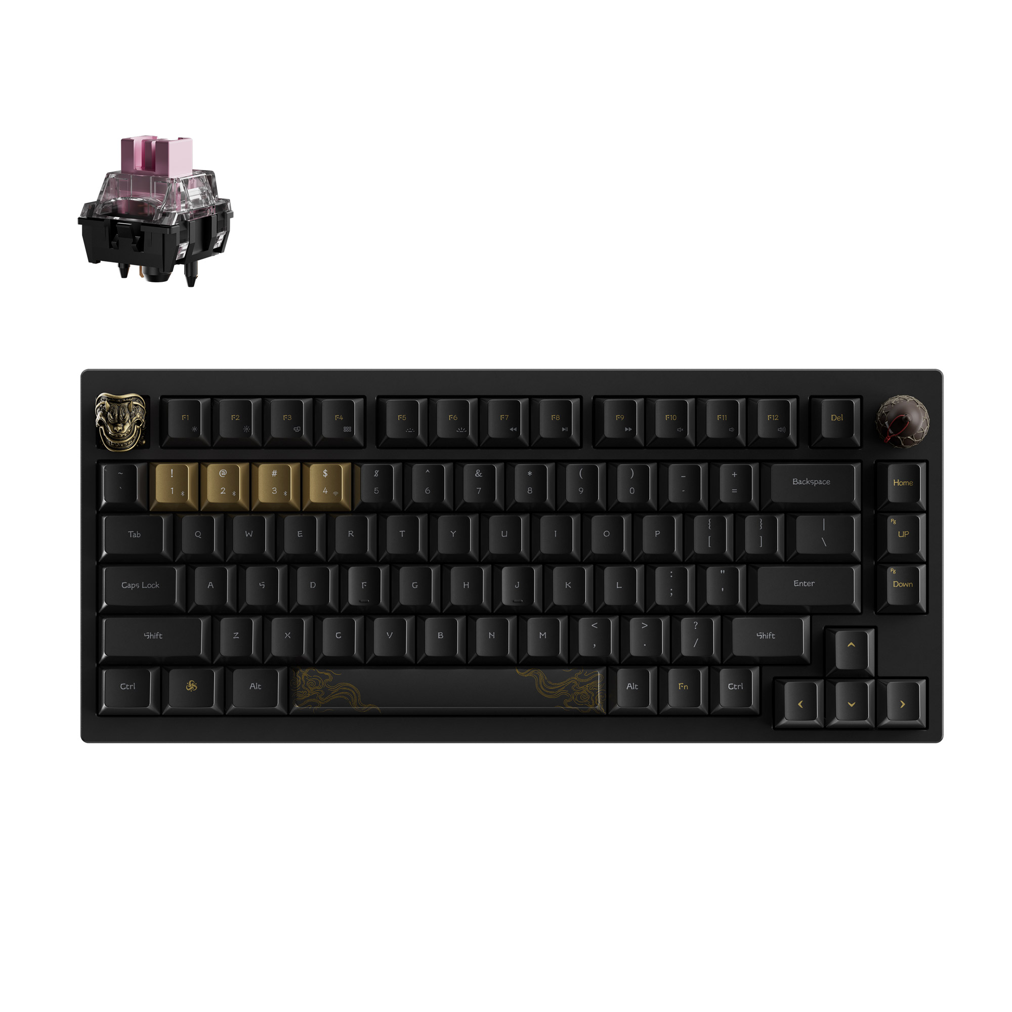 Keychron Q1 Max Black Myth Wukong Special Edition, Gold Pink Switch(Open Box)