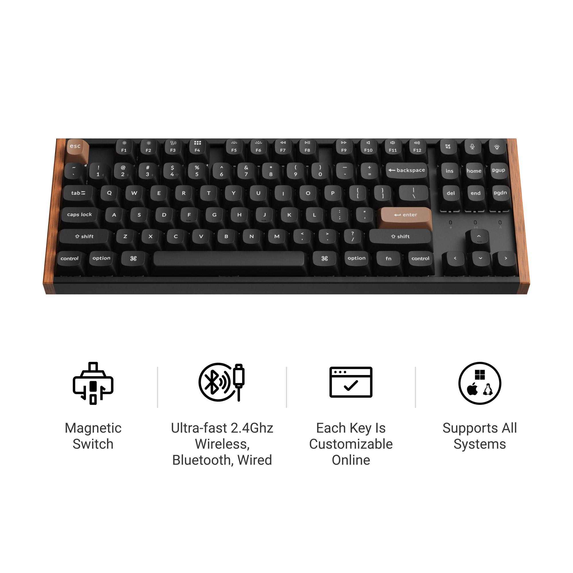 Keychron K8 HE TKL (80 %) Clavier Interrupteurs magnétiques