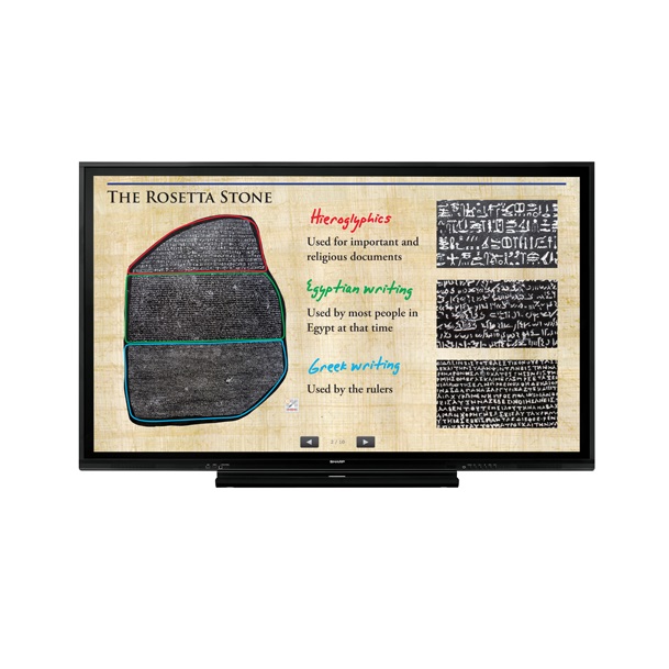 Affichage collaboratif Sharp 75" is one option in Canadian French