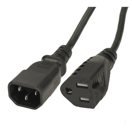 iCAN Computer Monitor Power Adapter, NEMA 5-15R to IEC3 C14, 6ft(Open Box)