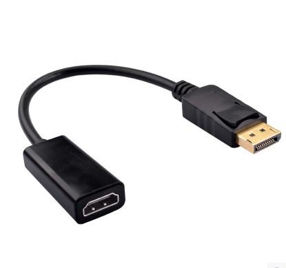 iCAN DisplayPort 1.2V To HDMI Female Adapter Gold Plated Black, 0.2m