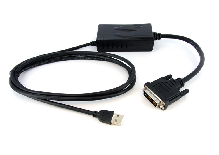 âble adaptateur vidéo externe StarTech USB DVI Multi-Moniteur (M/M) - 6 pi. (USB2DVIMM6) | -Performance optimale à 1680x1050...