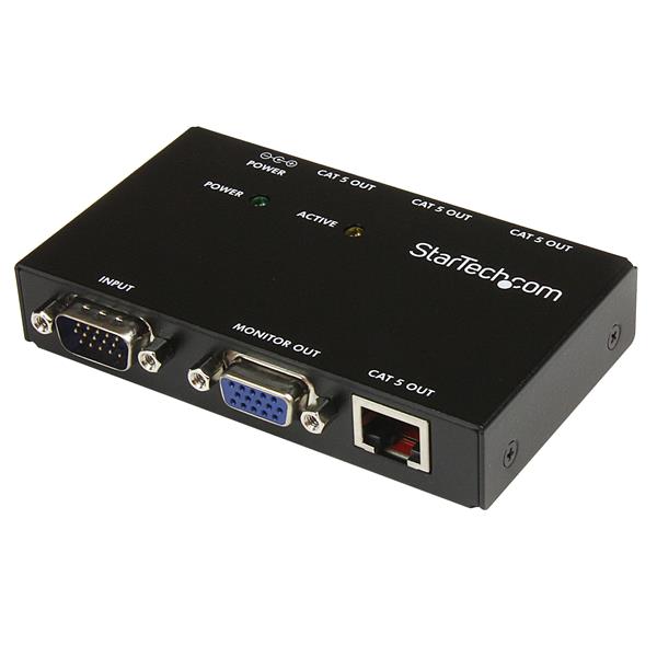Extenseur de vidéo VGA sur CAT5 StarTech à 4 ports - Portée de 450 pi (150 m) (ST1214T)