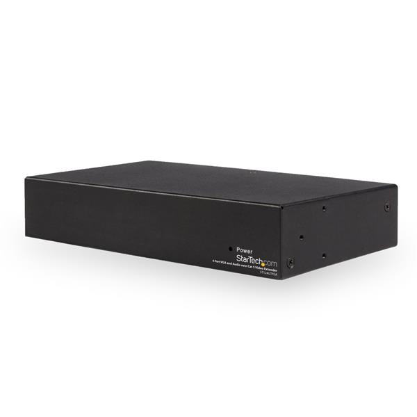 Extendeur vidéo et audio StarTech 4 ports VGA sur Cat 5 (ST124UTPEA) | -Transmettre la vidéo VGA et l^audio à des moniteurs ...