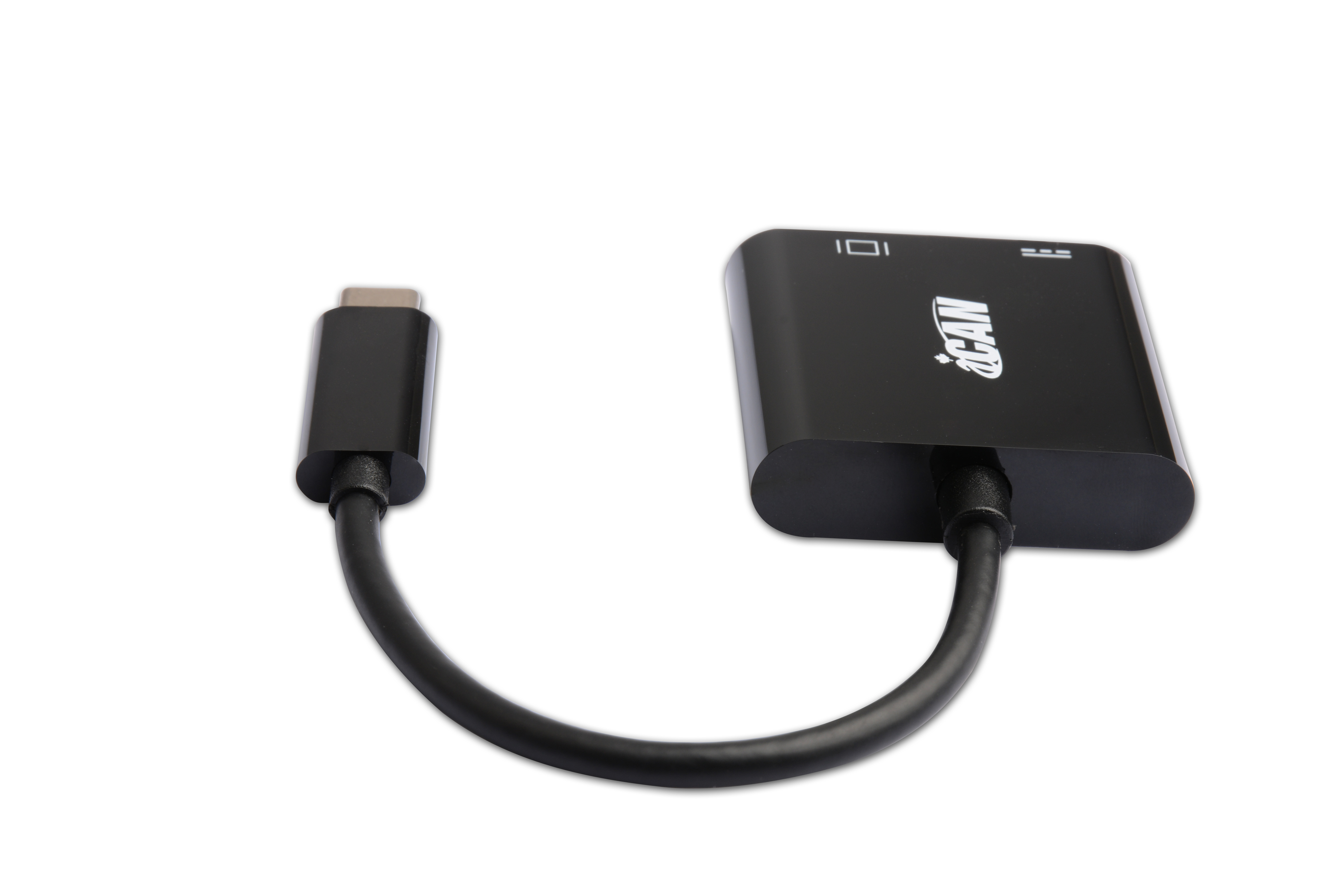 iCAN Type C to HDMI 4k@30Hz + Type C Charging/PD 2-in-1 Adapter, Black