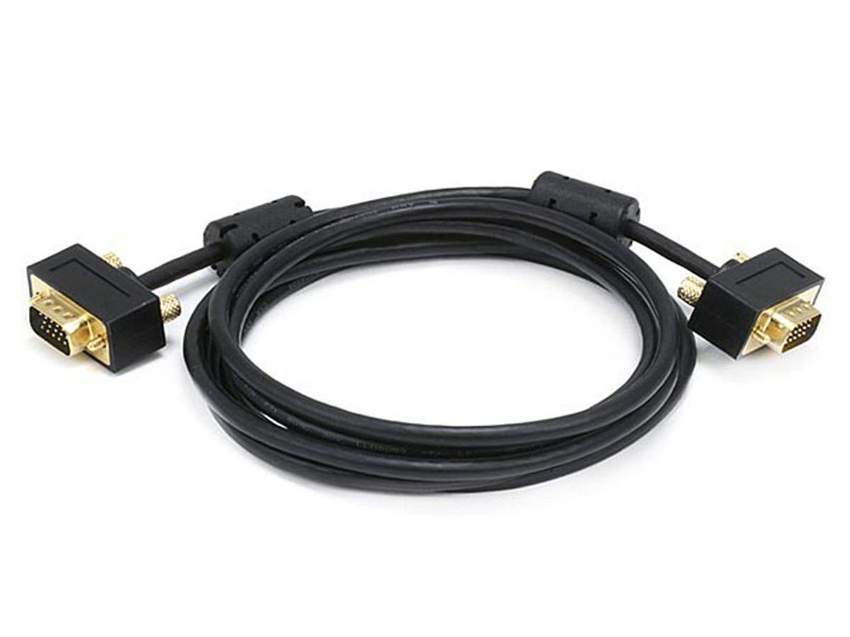 MONOPRICE 6ft Ultra Slim SVGA Super VGA M/M Monitor Cable w/Ferrites