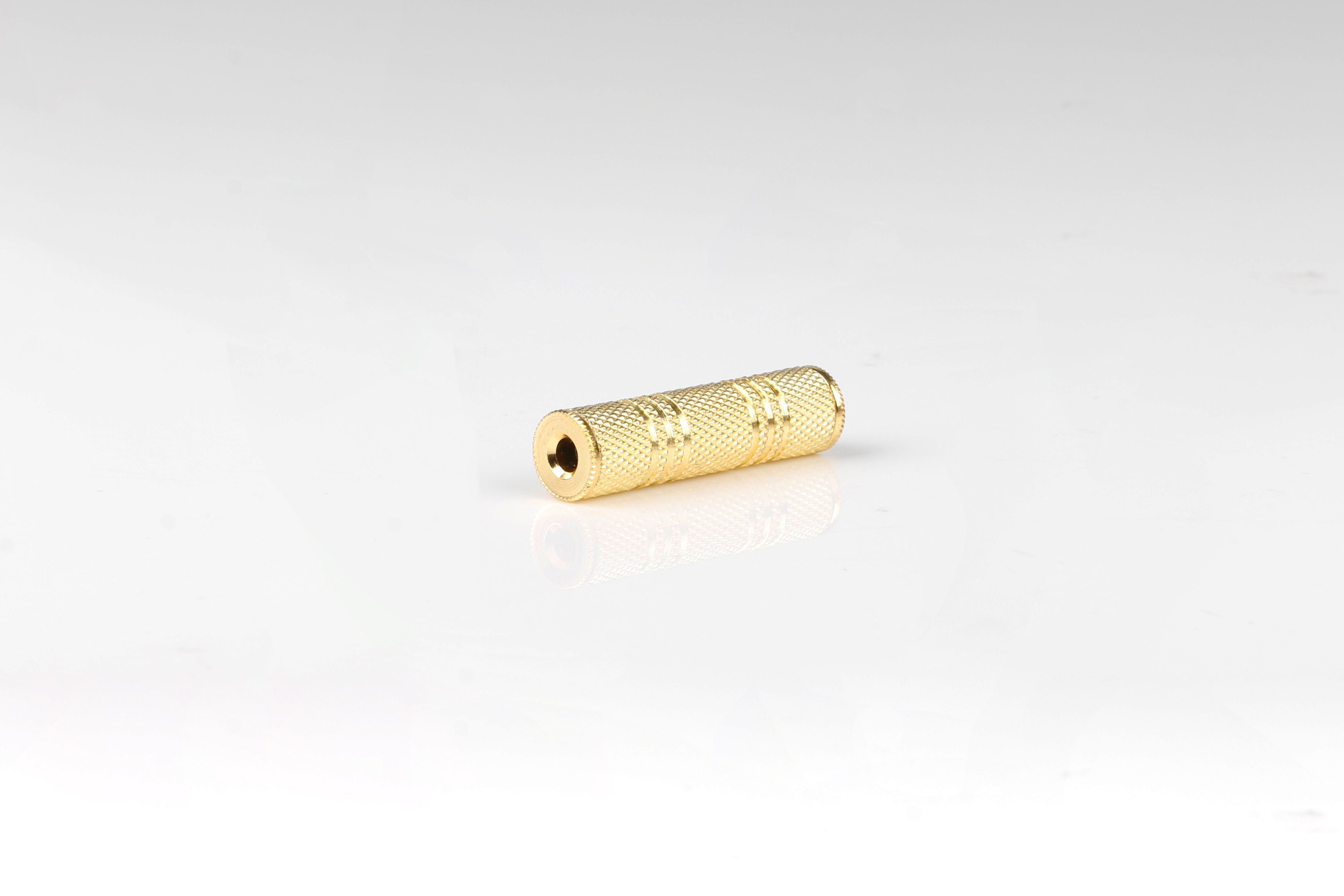 Adaptateur F/F Jack stéréo 3,5 mm iCAN Premium, plaqué or