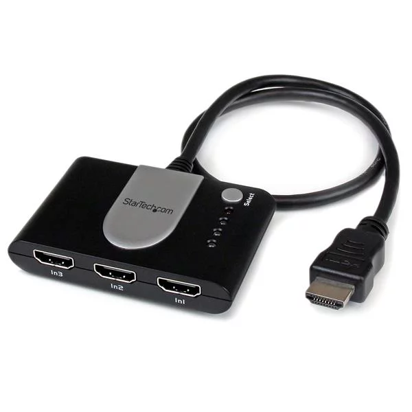 StarTech (VS123HD) - Commutateur HDMI automatique à 3 ports avec télécommande à infrarouge