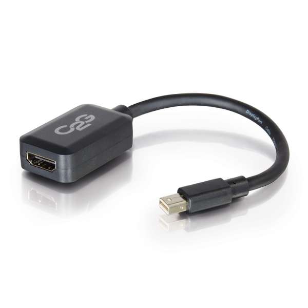 Cables To Go (54313) - Adaptateur-convertisseur mini DisplayPort mâle vers HDMI femelle - 8 po (Noir)