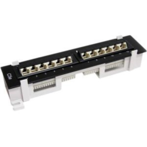 StarTech - Panneau enfichable 110 Cat5e  1U 12 ports Cat5e - 45 Degrés (PANEL4512)