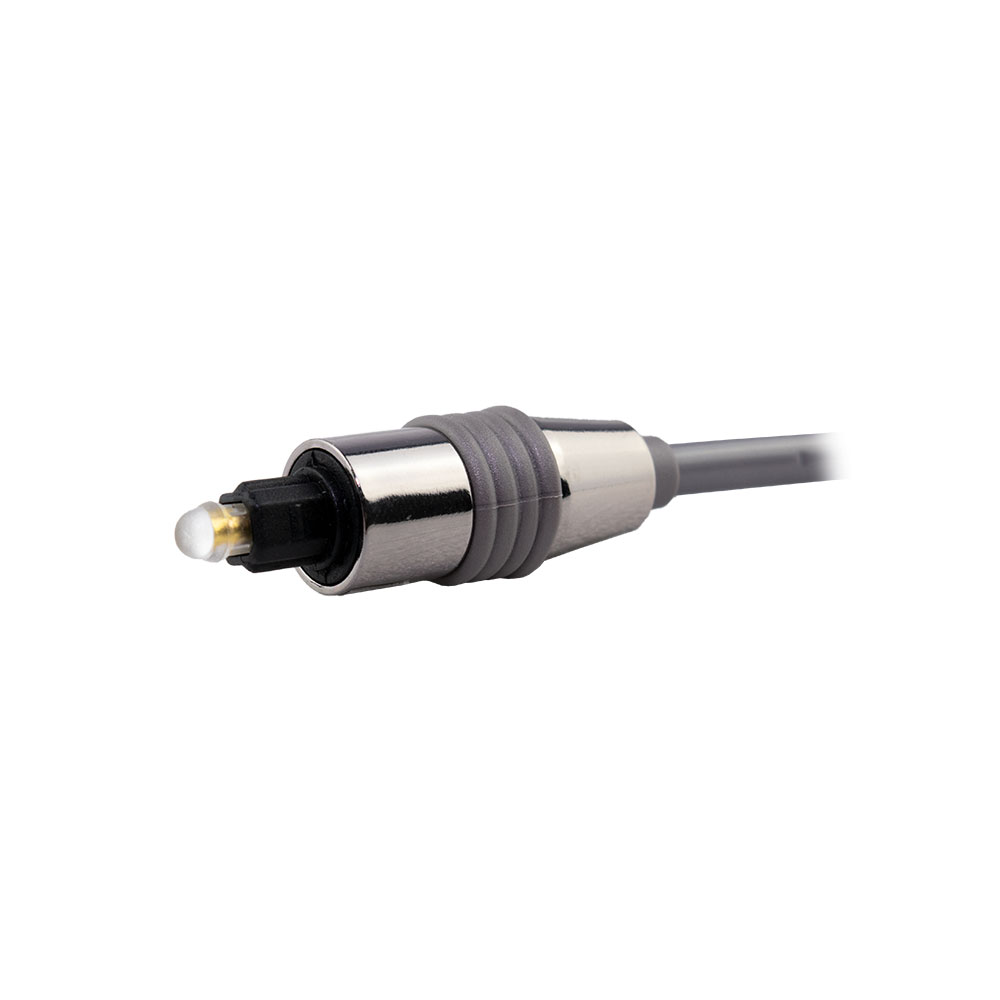 iCAN PREMIUM, câble connecteur en métal argenté Toslink 5,0 mm, M/M, 3 pieds