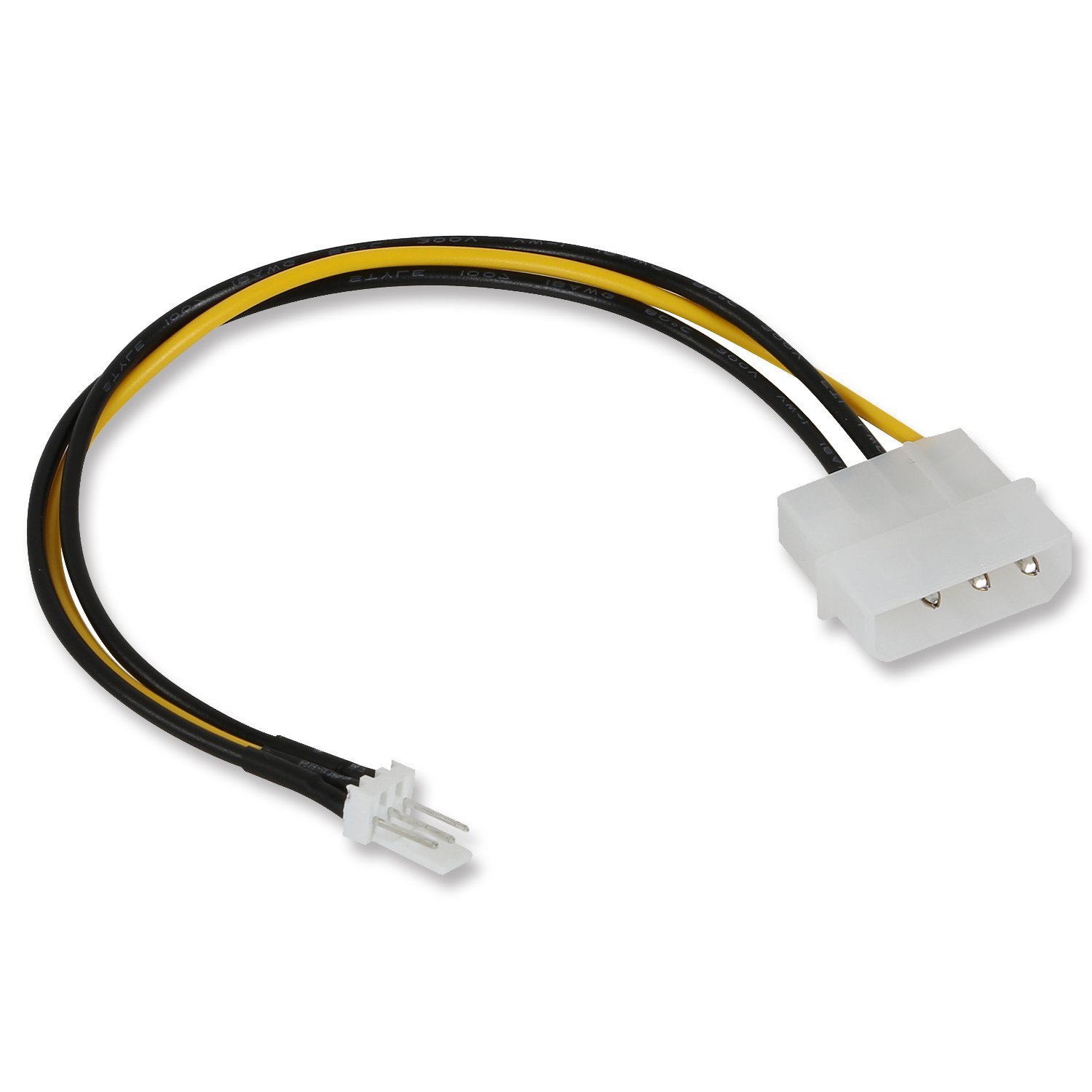iCAN 4-pin Male to 3-pin Male Internal Computer Fan Power Cable