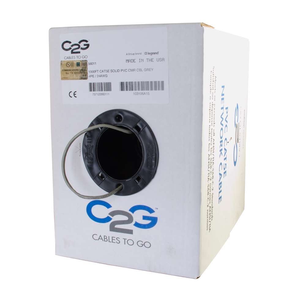 Câble réseau Ethernet non blindé en vrac C2G Cat5e (UTP)