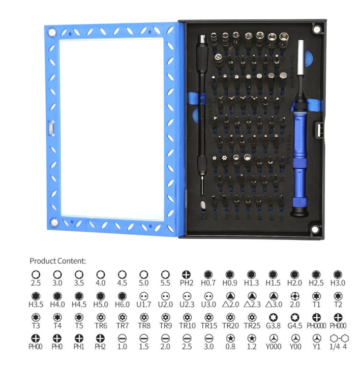 King'sdun KS-8063 63-in-1 Precision Screwdriver Set with 60 Bits for All Laptops, Phones, Game Consoles and Other Electronics.