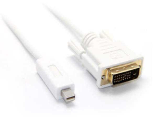 Câble iCAN Mini DisplayPort mâle vers DVI mâle, plaqué or, 32 AWG, 3 pieds