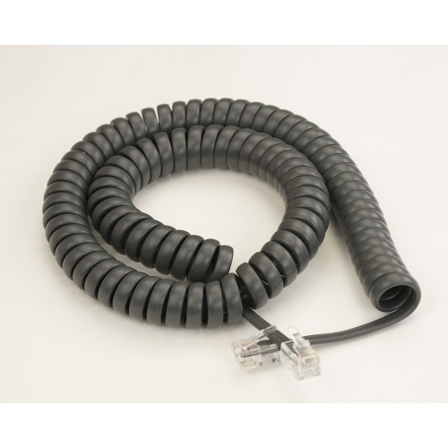 iCAN Telephone Receiver Headset Replacement Coiled Cable, 12FT