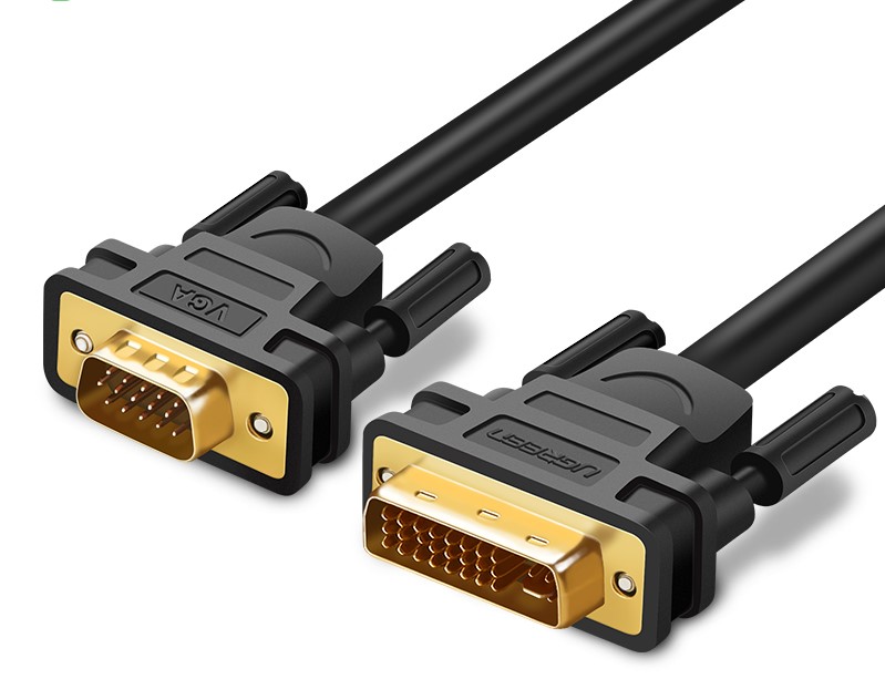 UGREEN DV102 DVI Male to VGA Male Cable, 3M, Black