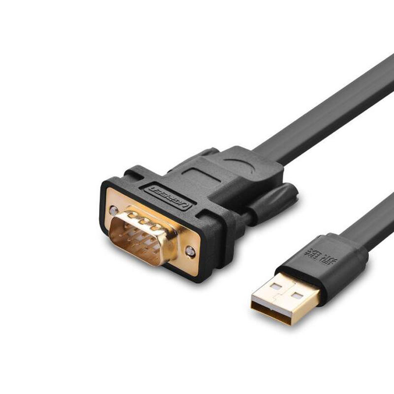 UGREEN CR107 Câble adaptateur USB 2.0 vers DB9 RS-232, 2 mètres, noir