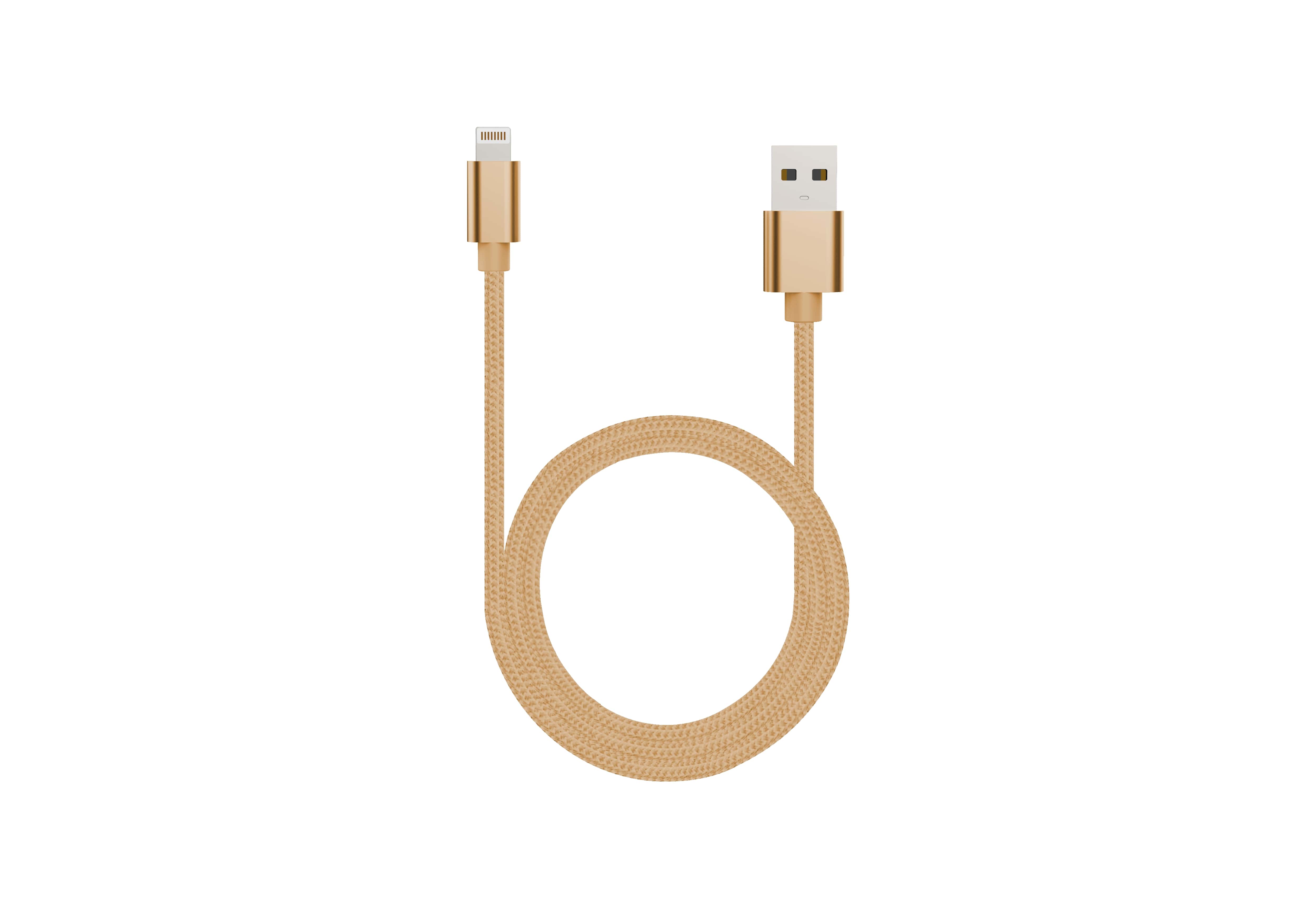 iCAN - Câble Lightning en nylon tressé or