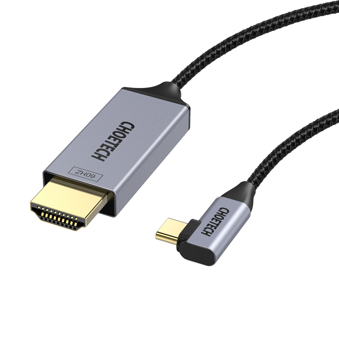 Choetech - Câble Type C vers HDMI, forme L, HDMI 2.0 4K @ 60Hz, Noir(Open Box)