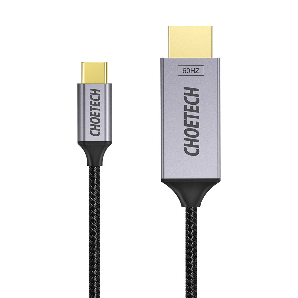 Choetech - Câble USB de Type C vers HDMI V2.0, 4K @ 60Hz, aluminium,