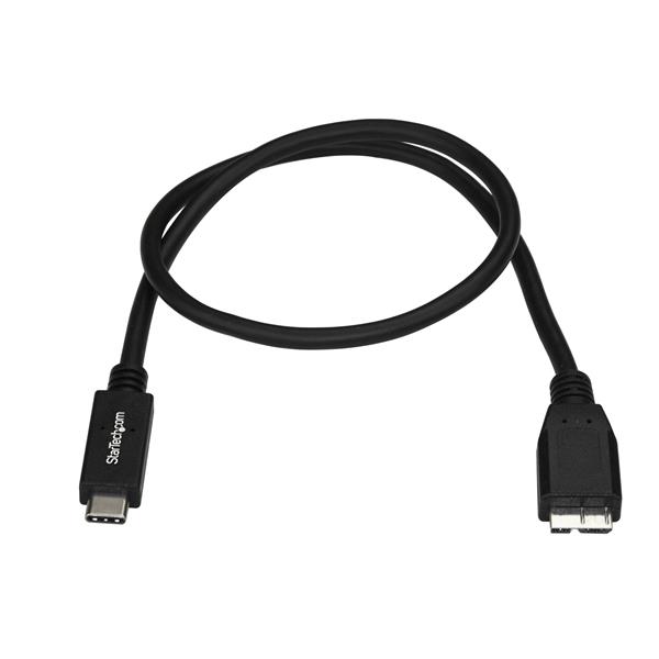 Startech USB-C to Micro-B Cable - M/M - 0.5 m - USB 3.1 (10Gbps) (USB31CUB50CM)