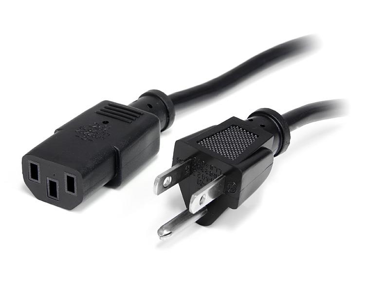 Cordon d^alimentation standard pour ordinateur Startech - NEMA5-15P à C13 - 15 pi (PXT10115)